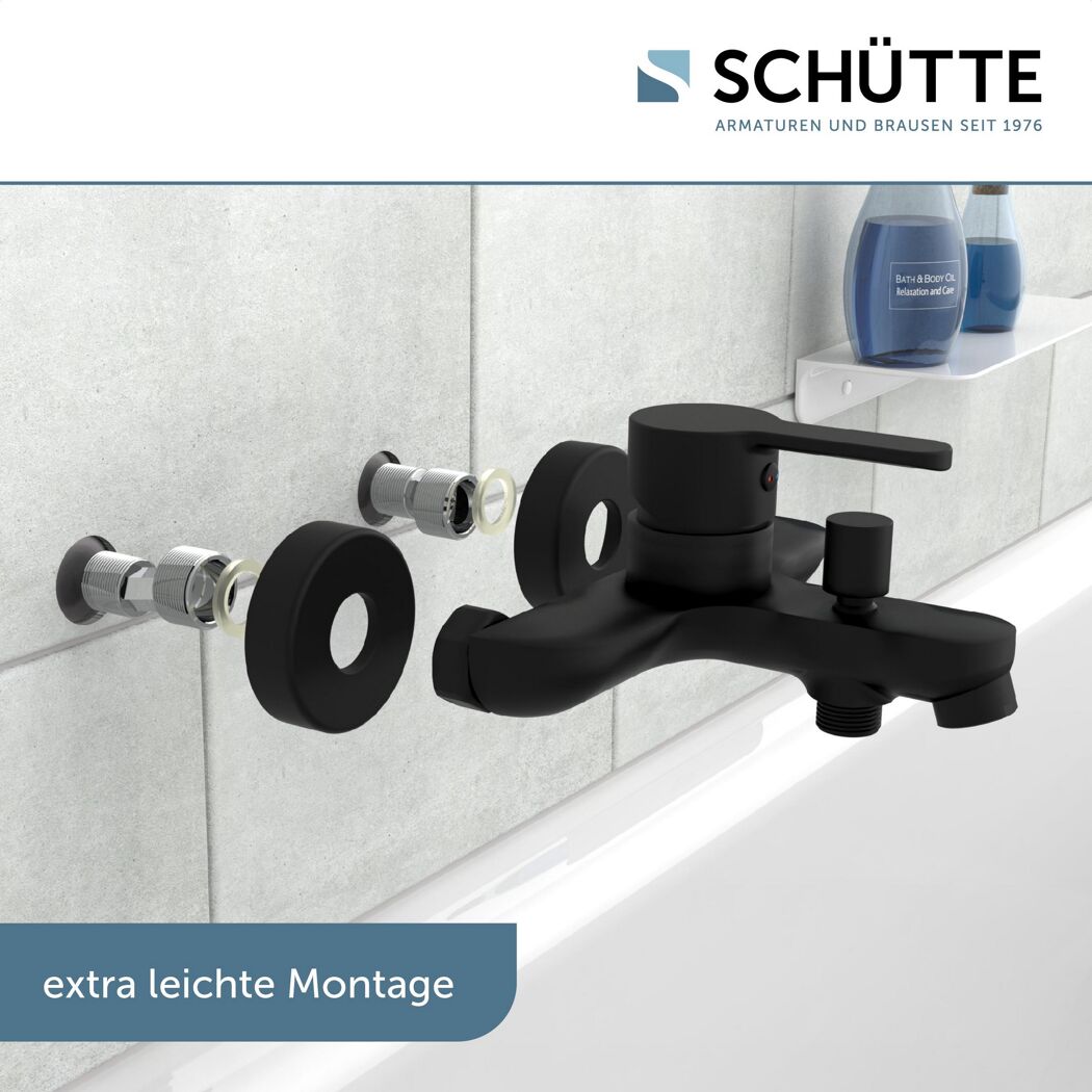 Badewannenarmatur 'Denver' matt schwarz