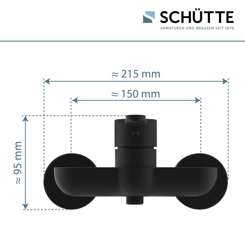 Brausearmatur 'Denver' matt schwarz