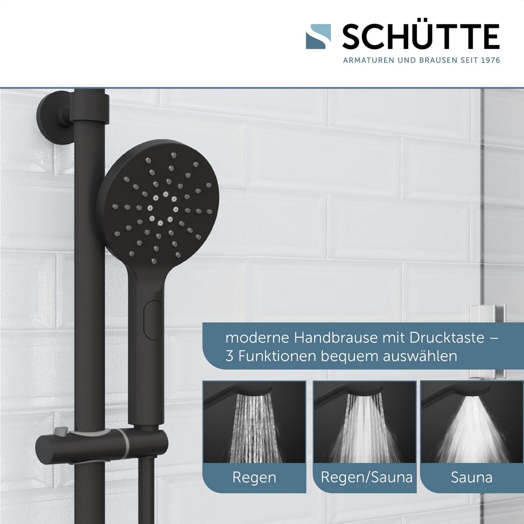 Duschsystem 'Madura Fresh' schwarz