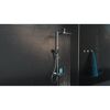 Überkopfbrause-Set 'Blueperl' mit Ablage chrom/schwarz