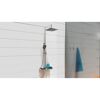 Überkopfbrause-Set 'Blueperl' mit Ablage chrom/schwarz