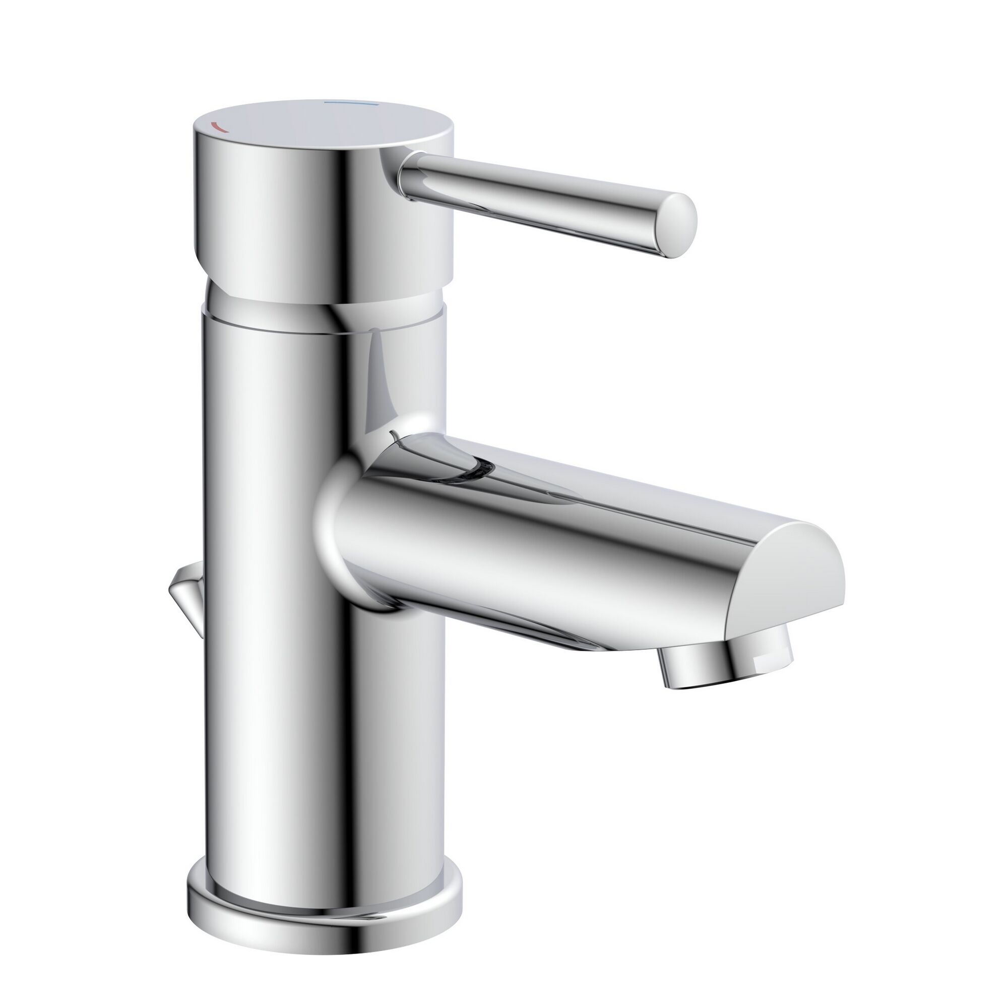 Chrom glänzende Waschtischarmatur