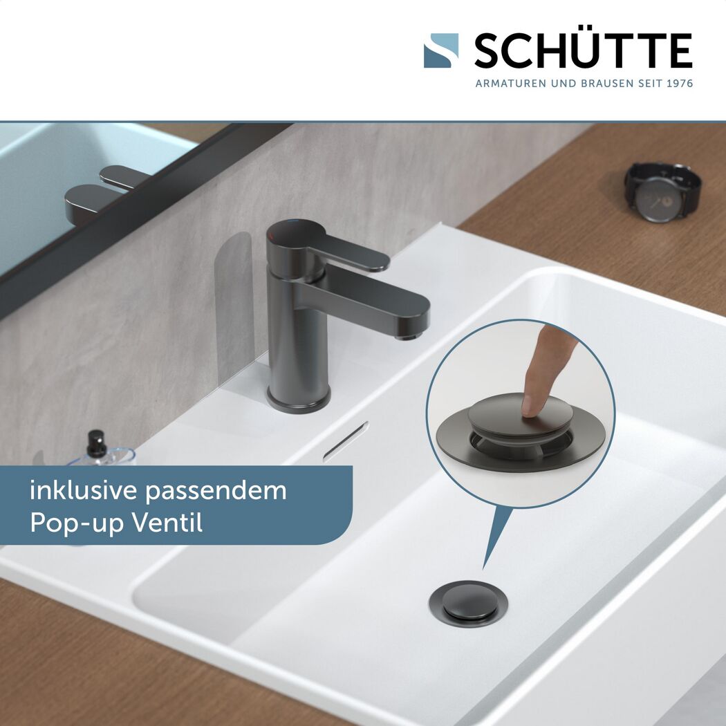 Waschbecken mit Pop-up Ventil