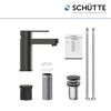 SCHÜTTE Waschtischarmatur Elephant Graphit matt mit Zubehör und Anleitung