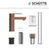 Kupferner Waschtischarmatur von SCHÜTTE, Einzelteile