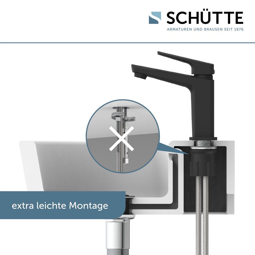 Schéma für die Montage eines Wasserhahns