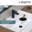 Waschbecken mit Pop-up Ventil in Schwarz