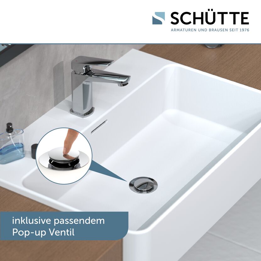 Waschbecken mit Pop-up Ventil