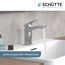 Waschbeckenarmatur mit laufendem Wasserstrahl
