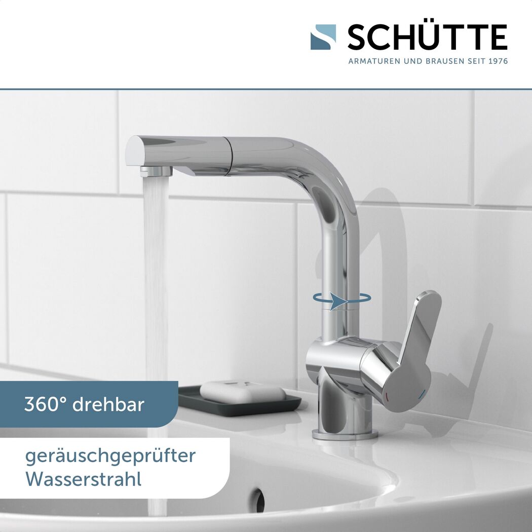 Schütte Waschtischarmatur London mit Wasserstrahl