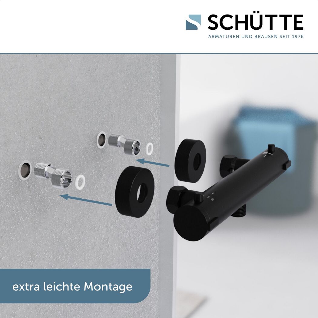 Montageanleitung Duscharmatur London Thermostat schwarz