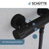 Schwarze Duscharmatur mit Wassersparfunktion