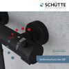 Schwarze Duscharmatur mit Verbrühschutz bei 38 Grad