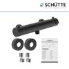 Schwarze Duscharmatur Thermostat London von Schütte