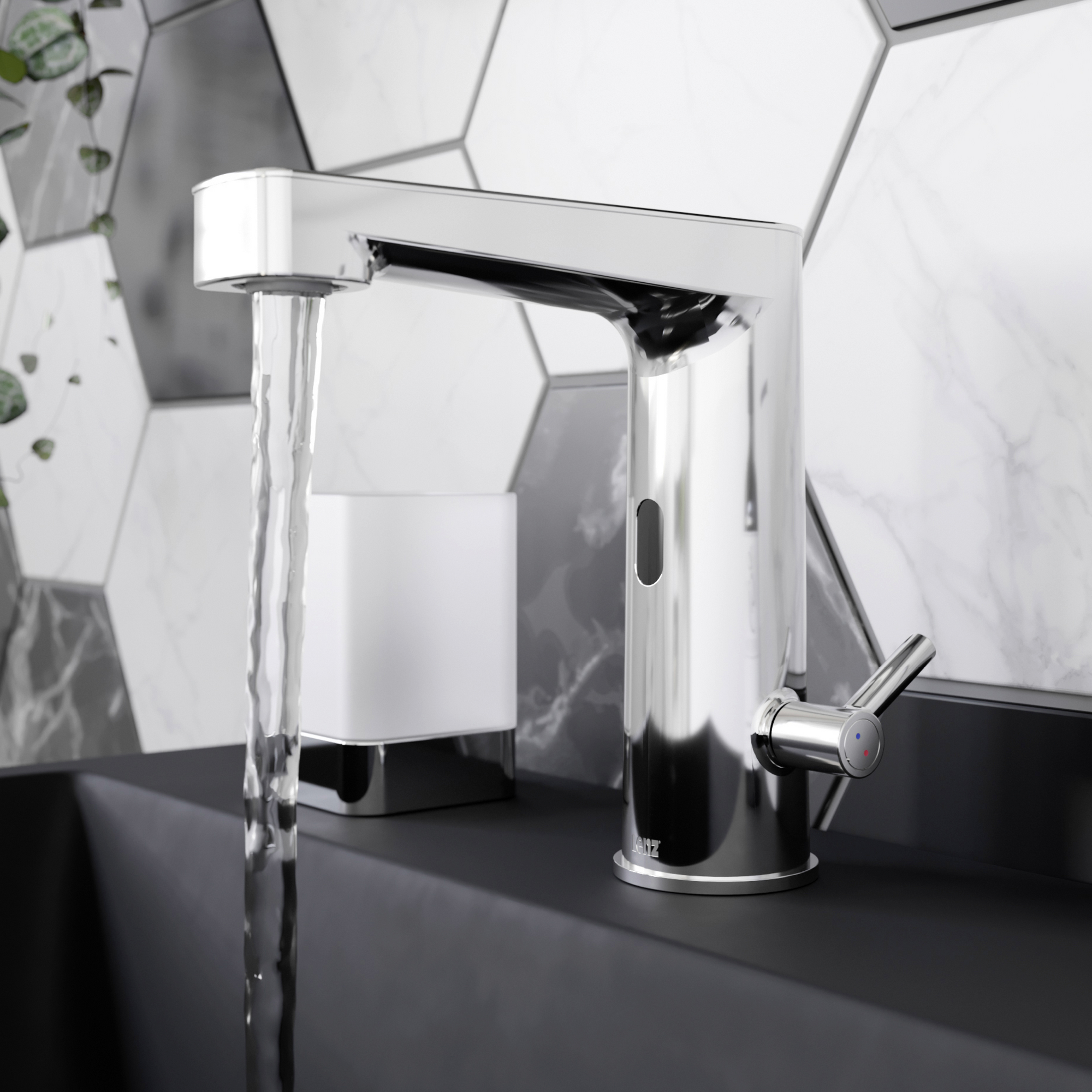 Waschtischarmatur 'Mola' Sensor chromfarben 16,2 cm