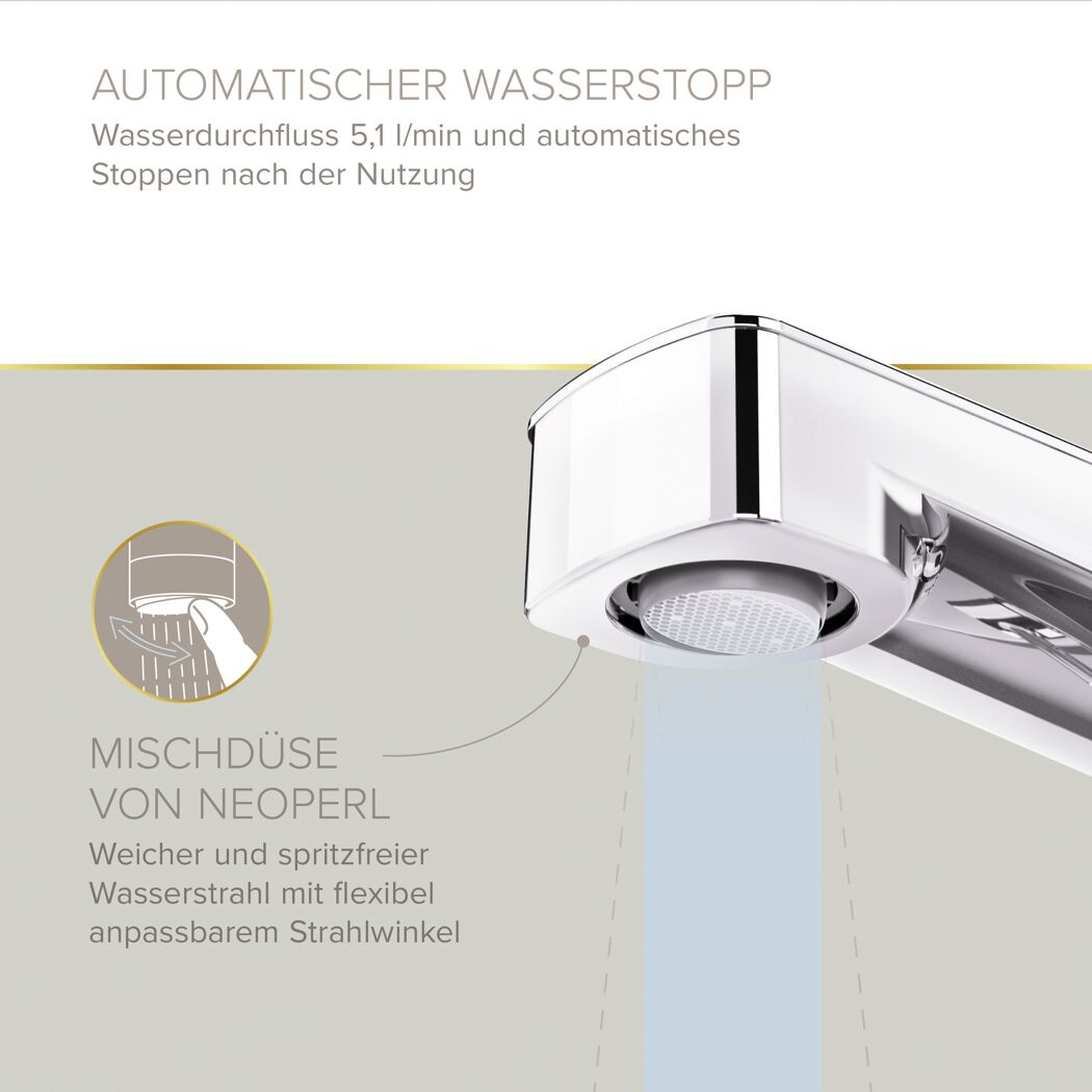 Waschtischarmatur 'Mola' mit Sensor chromfarben