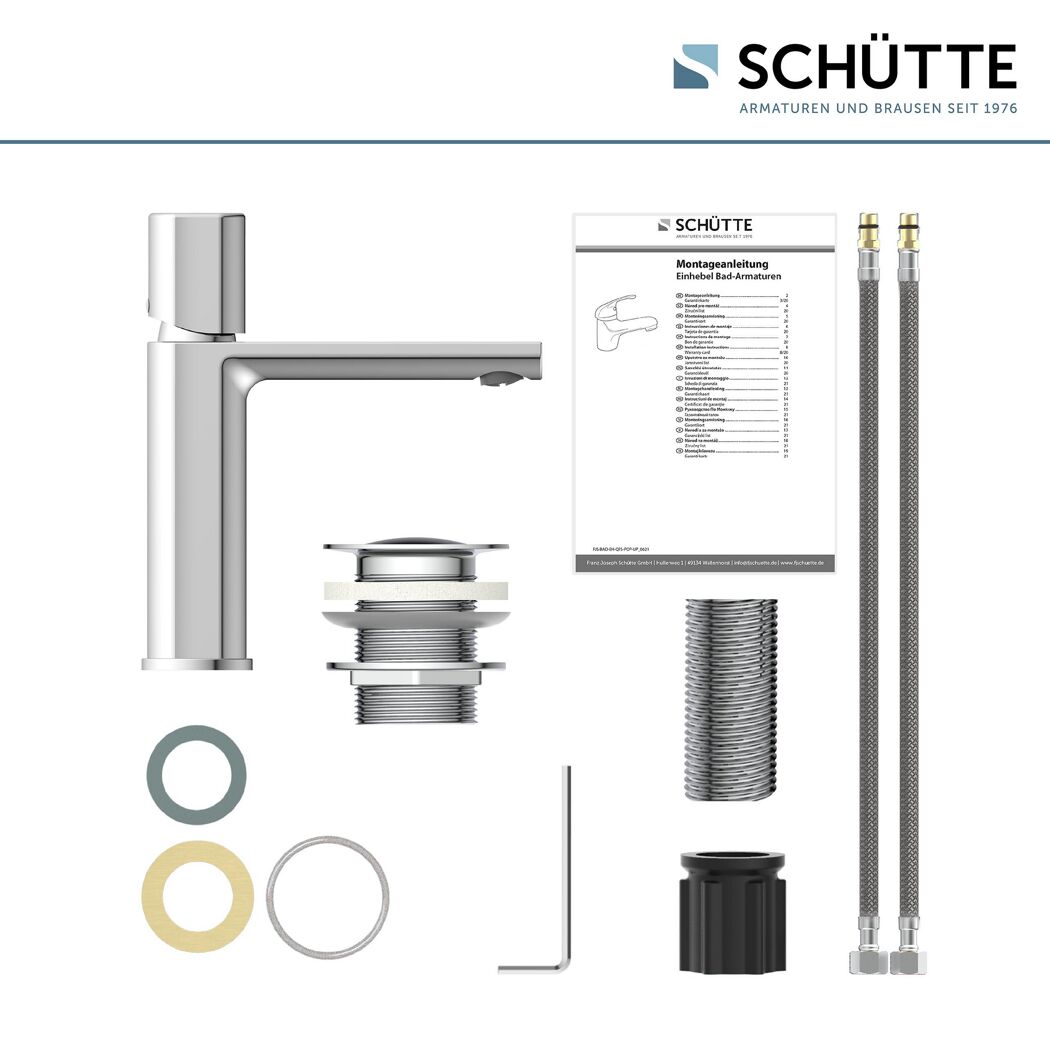 Waschtischarmatur New York Chrom mit Montageanleitung