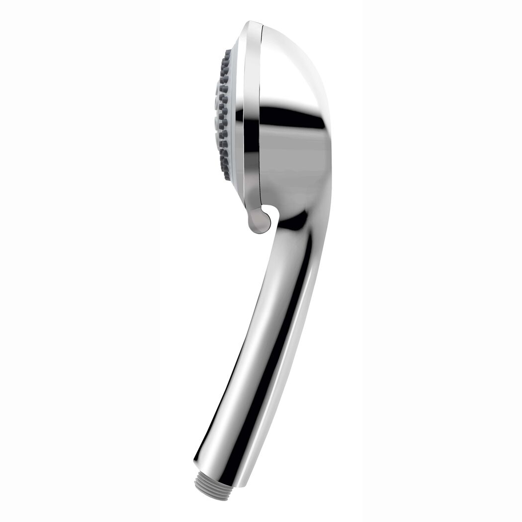 Handbrause 'Como 5' Ø 9,8 cm grau/teilverchromt