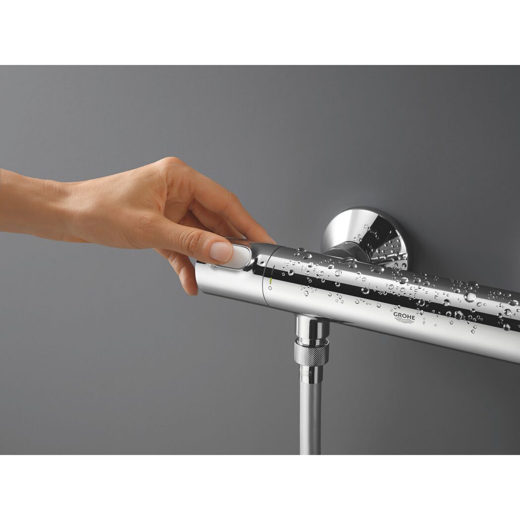 Thermostat-Duscharmatur 'Precision Flow' chromfarben