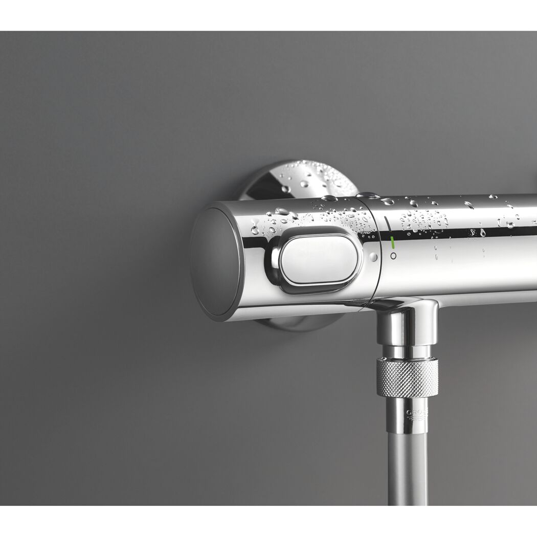 Thermostat-Duscharmatur 'Precision Flow' chromfarben