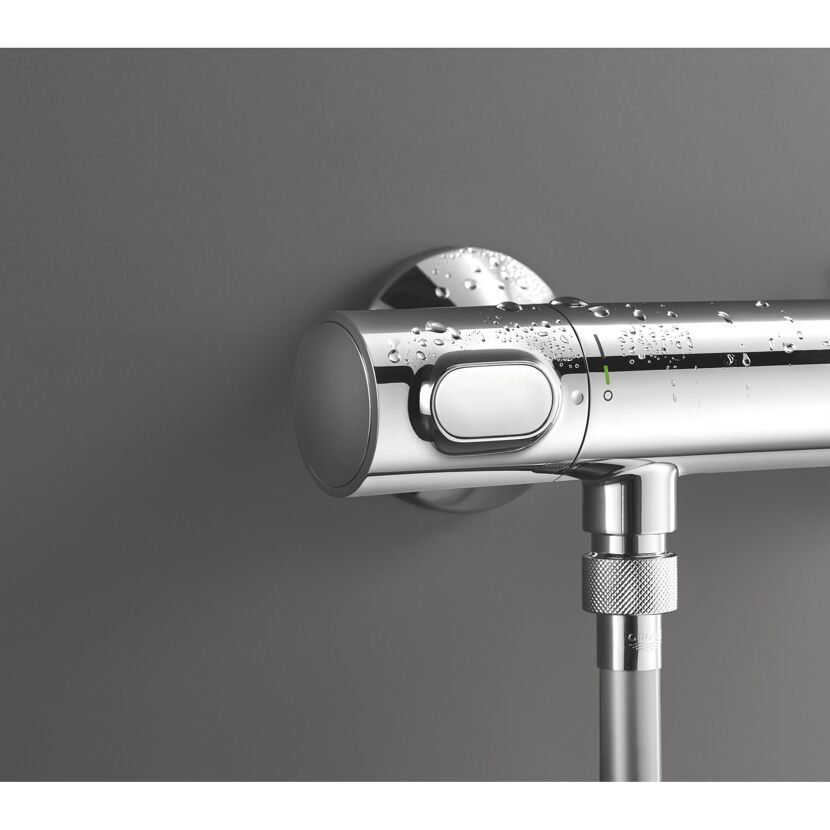 Thermostat-Duscharmatur 'Precision Flow' chromfarben