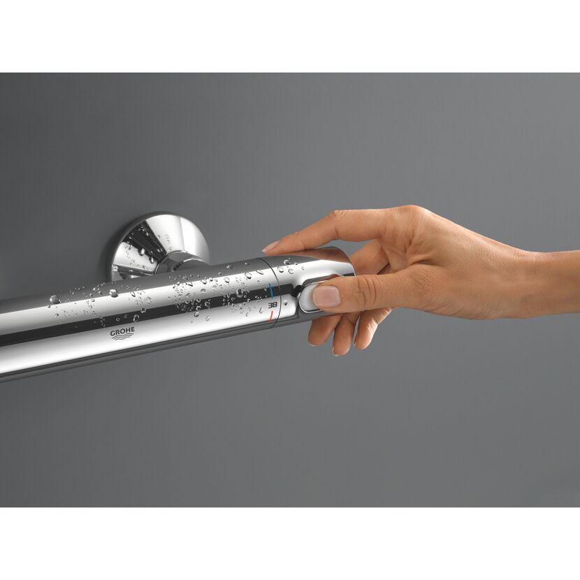 Thermostat-Duscharmatur 'Precision Flow' chromfarben