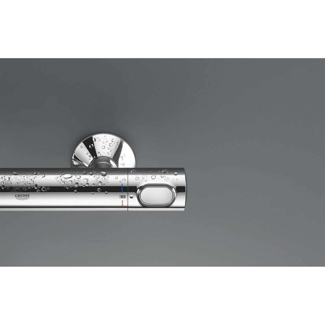 Thermostat-Duscharmatur 'Precision Flow' chromfarben