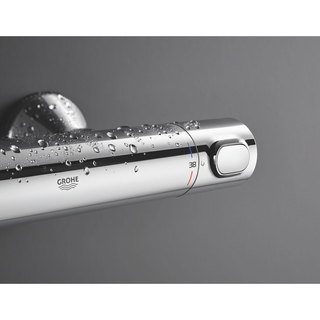 Thermostat-Duscharmatur 'Precision Flow' chromfarben