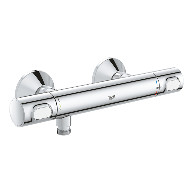Bild von Thermostat-Duscharmatur 'Precision Flow' chromfarben