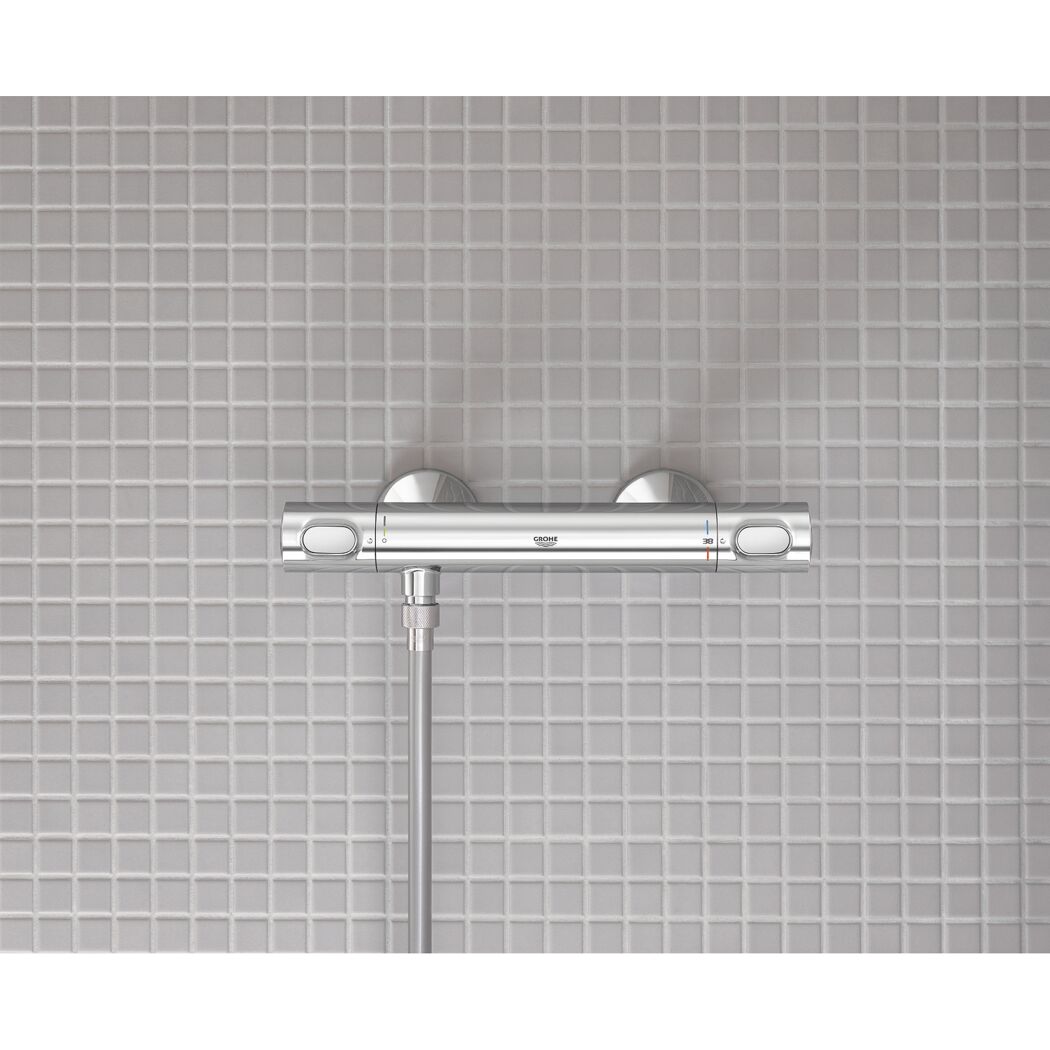 Thermostat-Duscharmatur 'Precision Flow' chromfarben