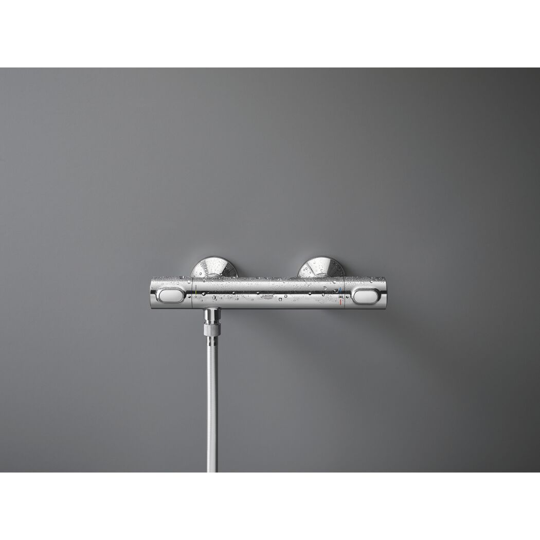 Thermostat-Duscharmatur 'Precision Flow' chromfarben
