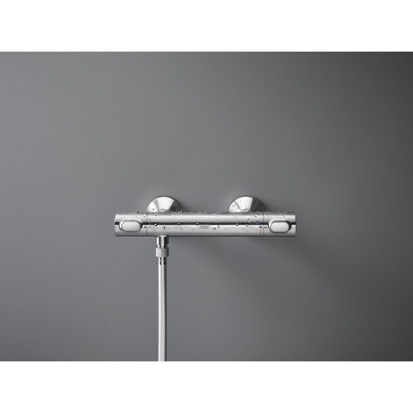 Thermostat-Duscharmatur 'Precision Flow' chromfarben