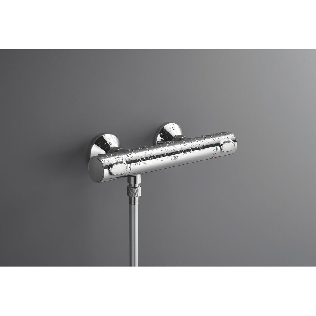 Thermostat-Duscharmatur 'Precision Flow' chromfarben