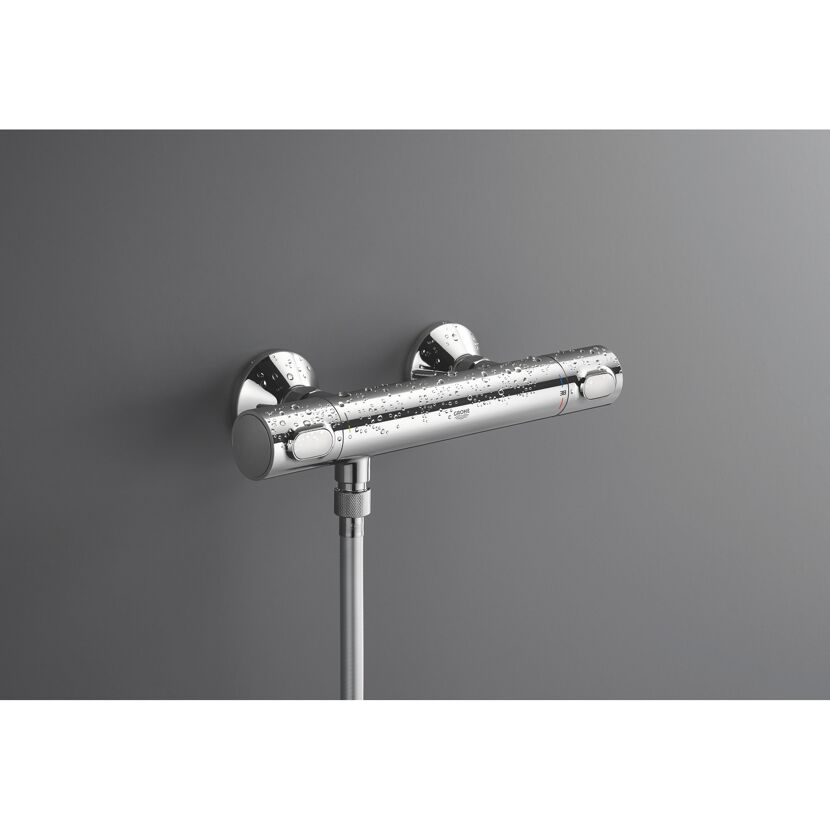 Thermostat-Duscharmatur 'Precision Flow' chromfarben
