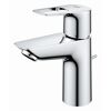 Chrom glänzende Waschtischarmatur mit Hebel