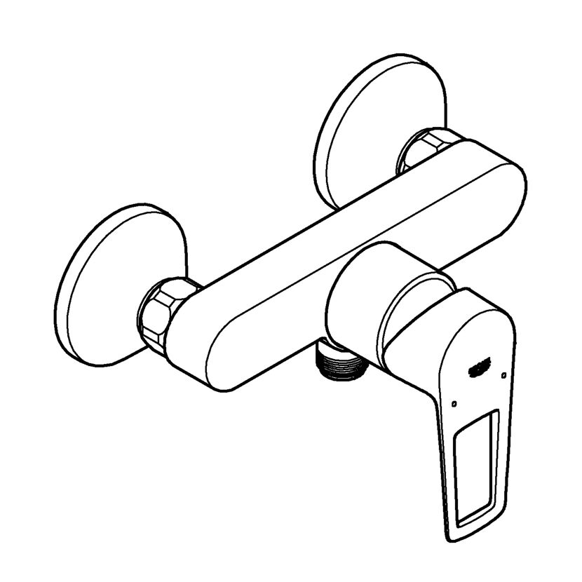 Dusch- und Wannenarmatur Start Loop chrom