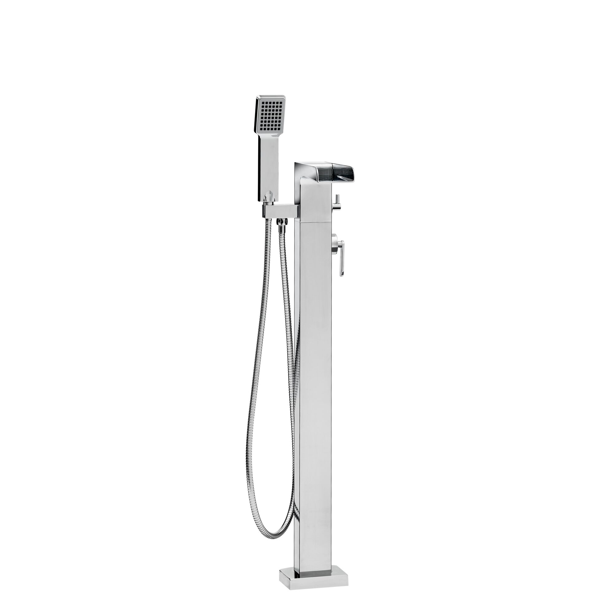 Freistehende Armatur mit Schlauch und Duschkopf