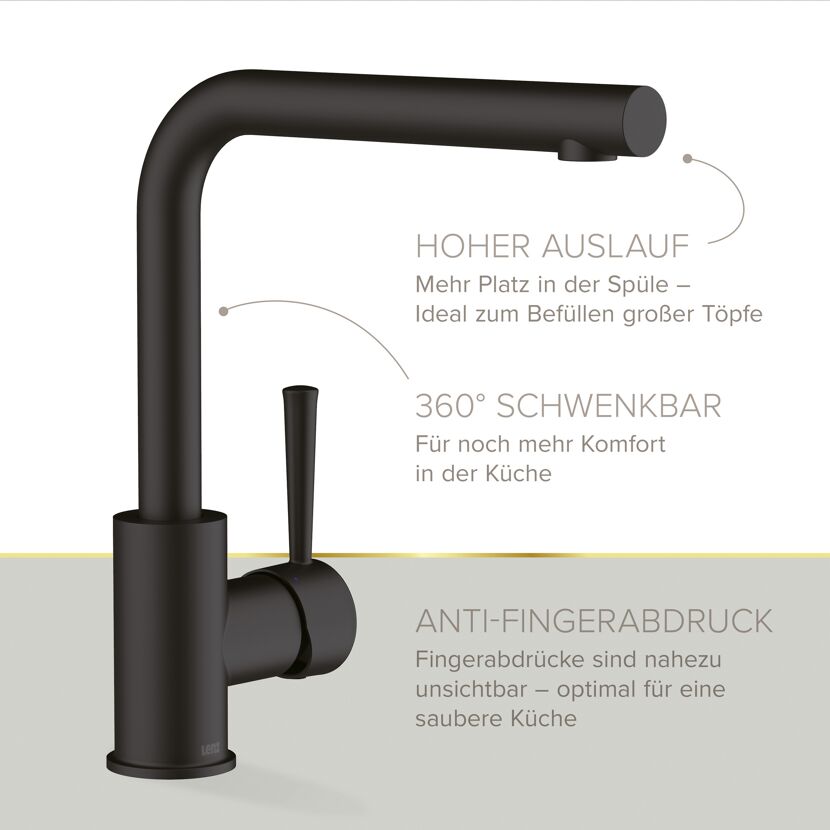 Spültischarmatur 'Olina' schwarz