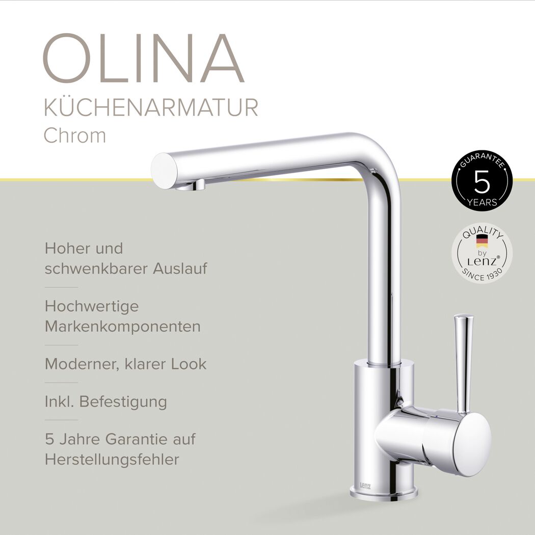 Küchenarmatur 'Olina' chromfarben