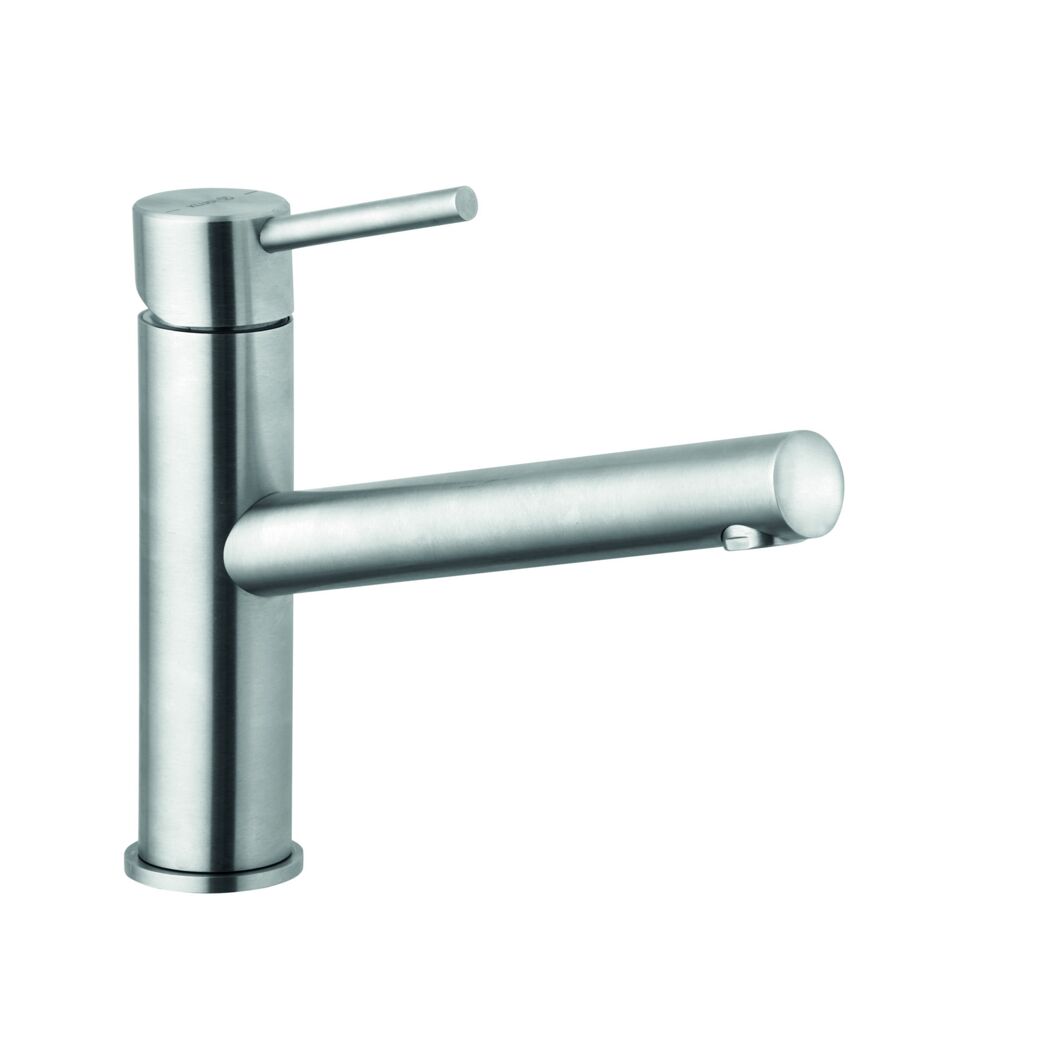 Einhandmischer Steel aus Edelstahl.