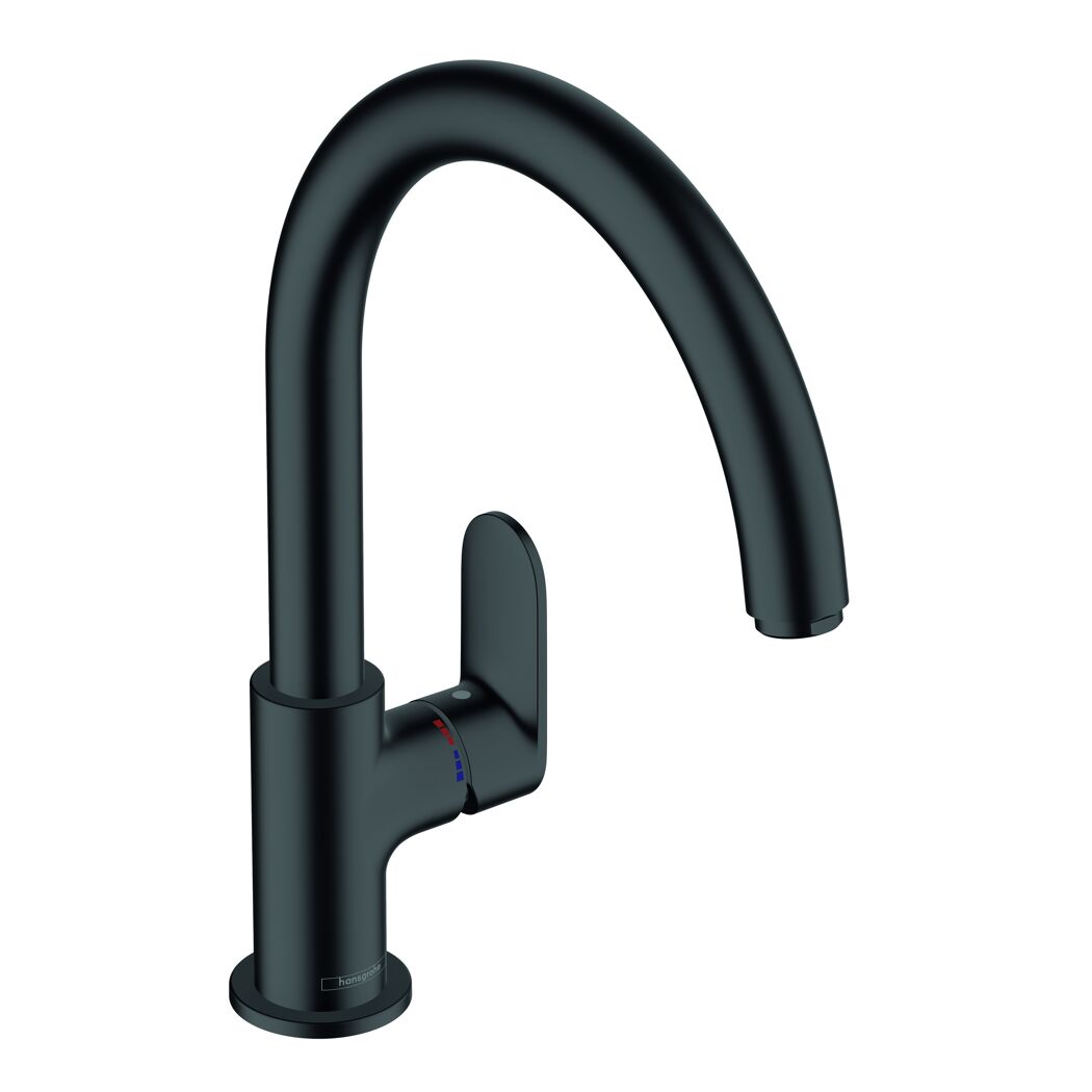 Schwarze Küchenarmatur Hansgrohe Vernis Blend