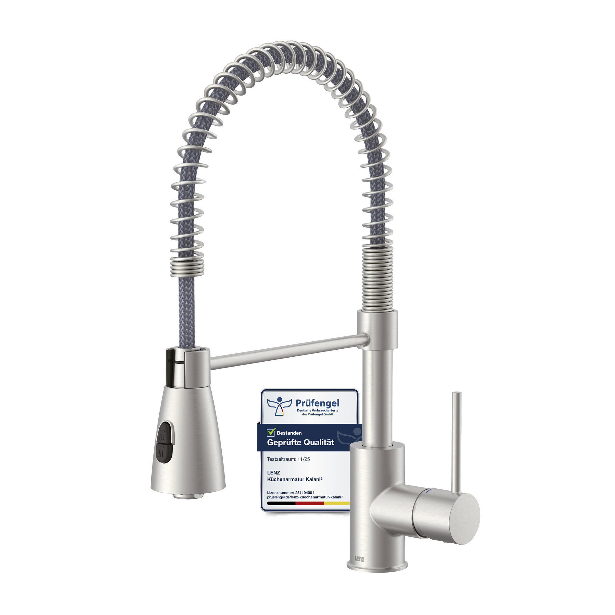 Küchenarmatur 'Kalani²' Edelstahloptik mit Pendelbrause