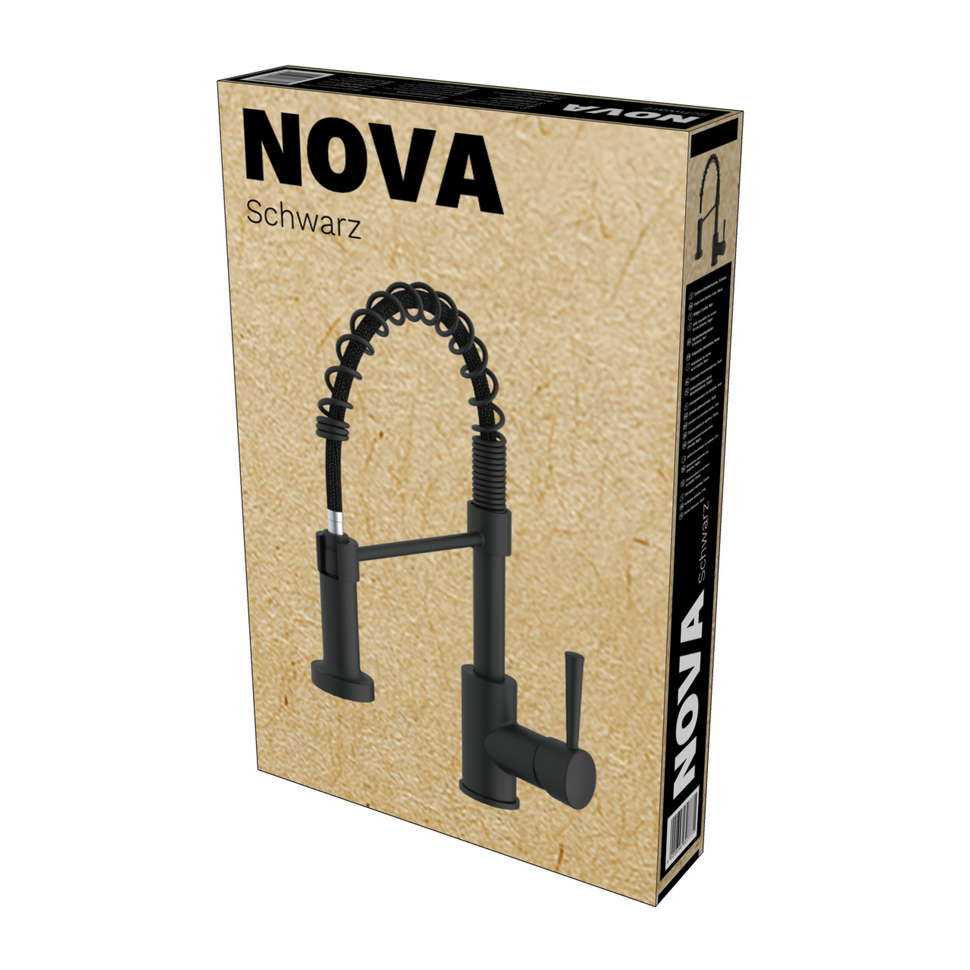 Küchenarmatur 'Nova' schwarz-matt mit Pendelbrause + product picture