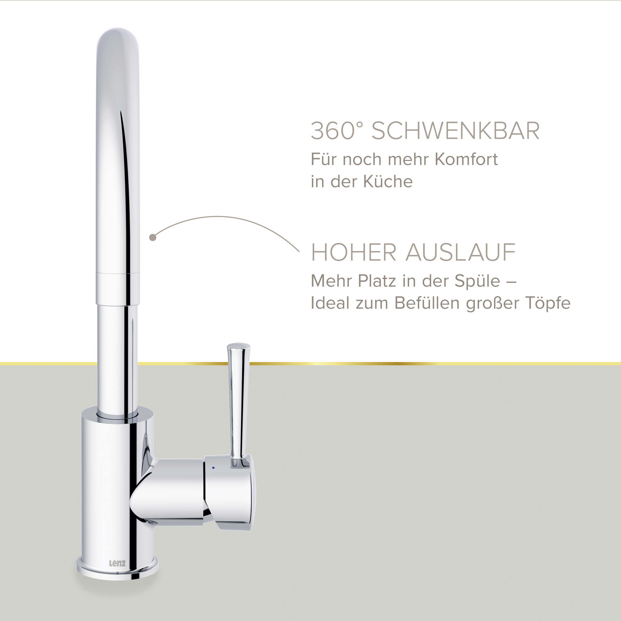 Küchenarmatur 'Mana' chromfarben 37 cm