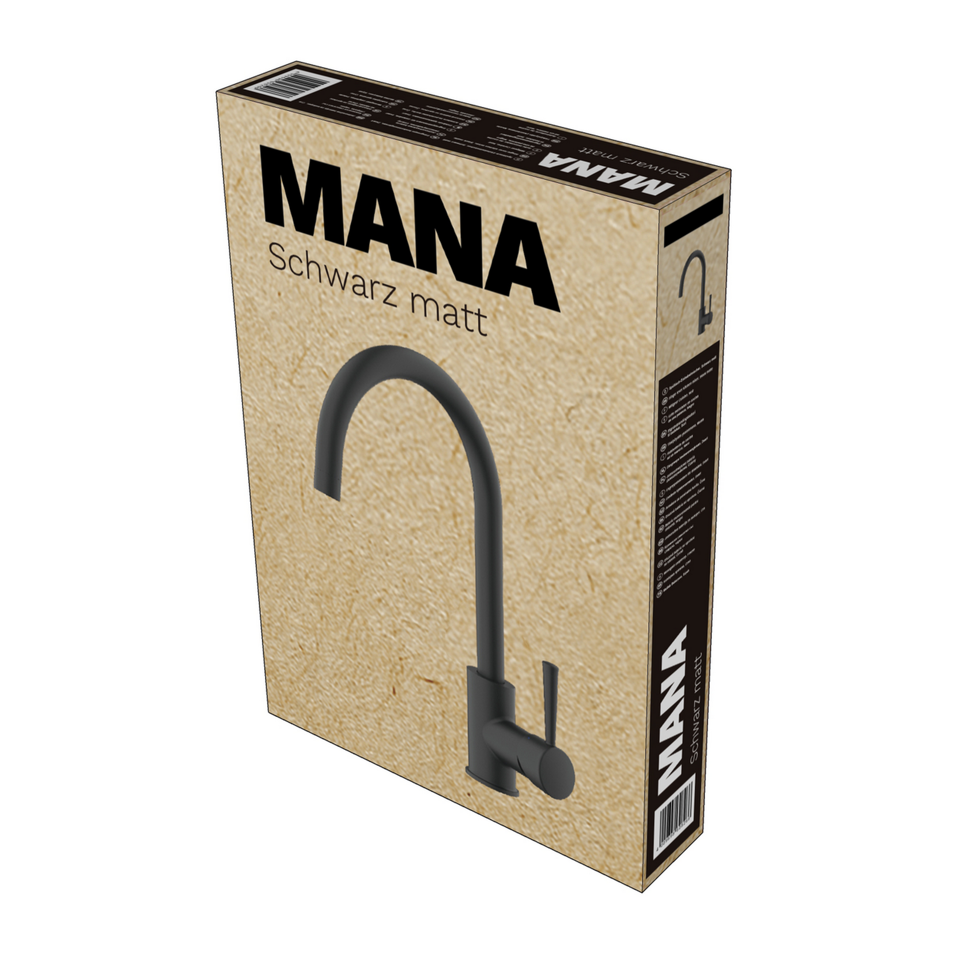 Küchenarmatur 'Mana' matt-schwarz 36,5 cm + product picture