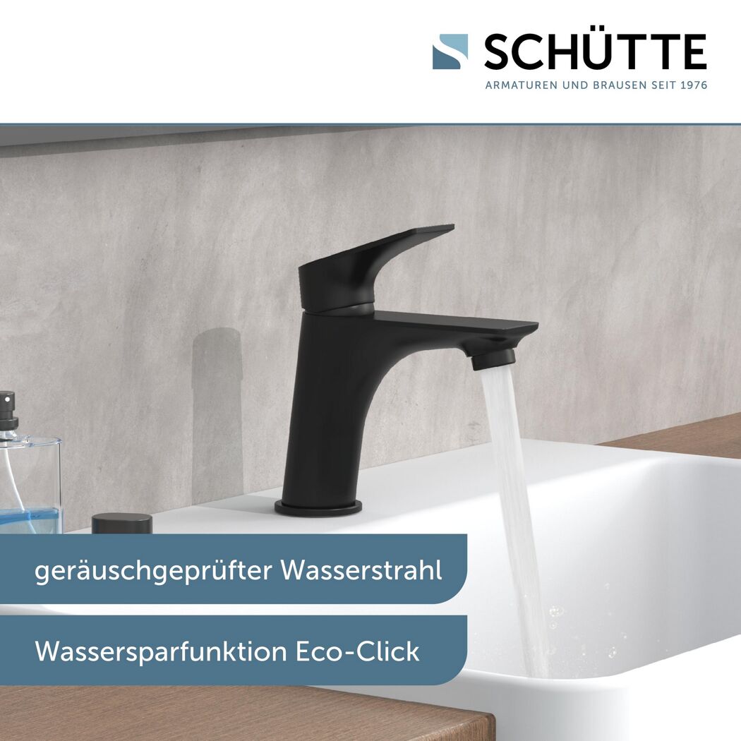 Schwarze Armatur Boston WT, Wasserstrahl