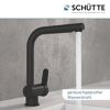Schwarze Küchenarmatur London SPT mit Wasserstrahl