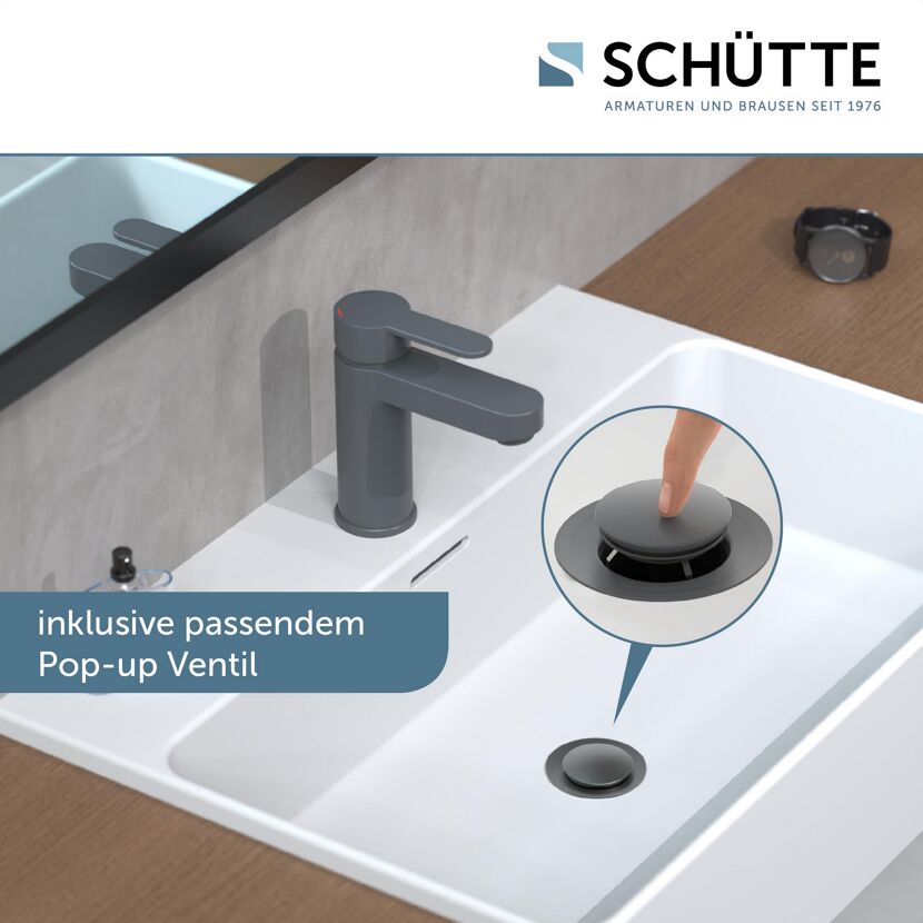 Waschbecken mit Pop-up Ventil