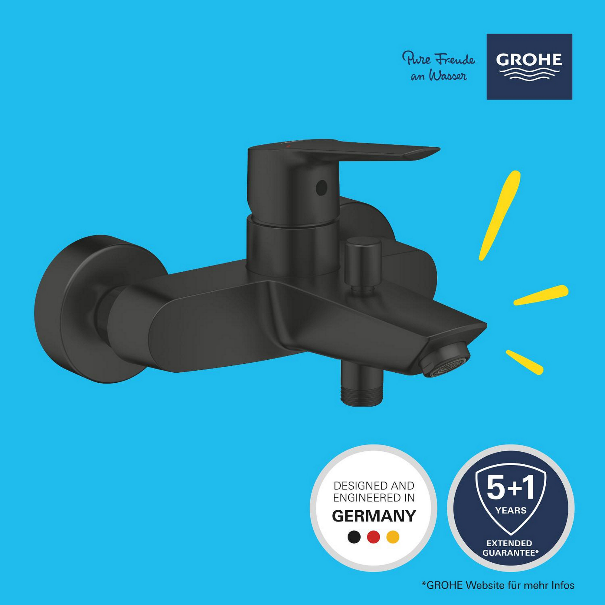 Badewannenarmatur Grohe 'Start' mattschwarz