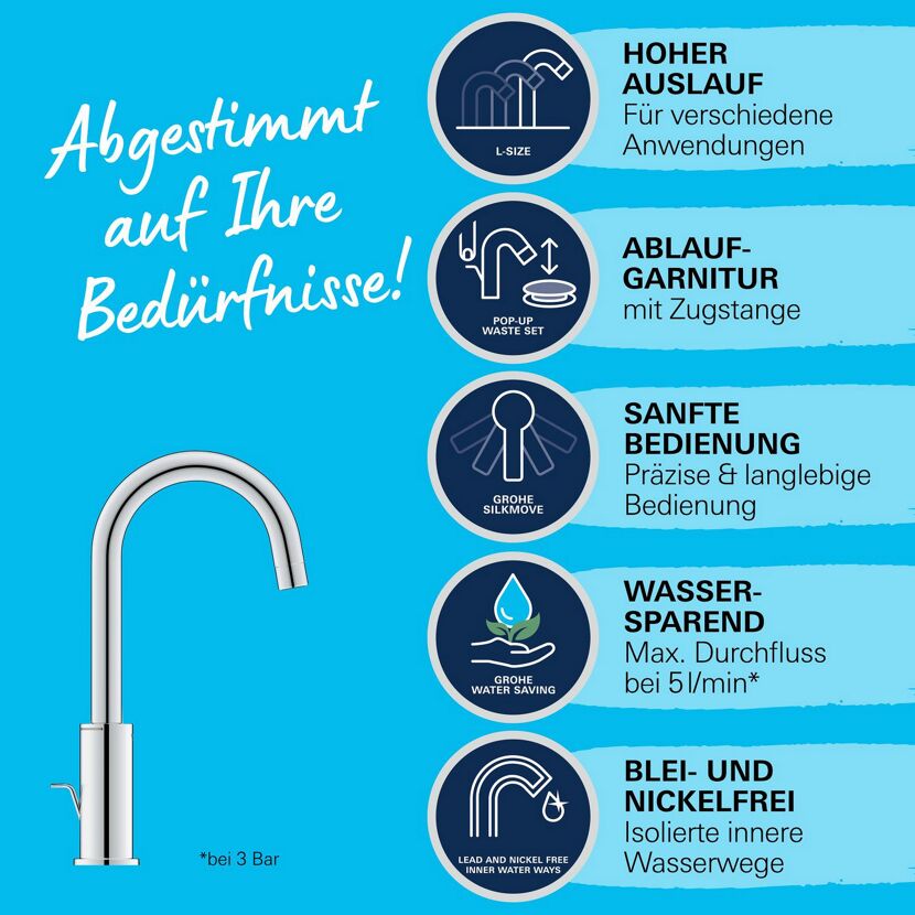 Waschtischarmatur 'Start' chromfarben
